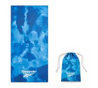 Reebok Sand Free Beach Towel | Serviette De Plage Microfibre Légère Compacte 90 X 180 Cm | Sac Inclus | Piscine Voyage Gym | Serviette De Plage Anti Sable Bleu Marine Rayures Sport