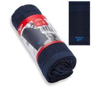 Reebok Serviette Fitness Capri en Coton, Gym Towel légère, absorbante et à séchage Rapide, Fitness, Plage, Bain, Piscine et entraînement Quotidien, 40 x 80 cm, Bleu Marine Foncé