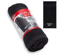 Reebok Serviette Fitness Capri en Coton, Gym Towel légère, absorbante et à séchage Rapide, Idéale pour Salle de Sport, Fitness, Plage, Bain, Piscine et entraînement Quotidien, 40x80 cm Noir