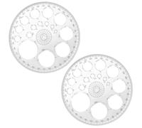 REEKNOKOL Pochoirs Ronds pour Peinture, Outil de Dessin de Cercle, modèles de Cercle pour Dessin, modèle de règle pour la Peinture géométrique, étude de la Conception ((Transparent)