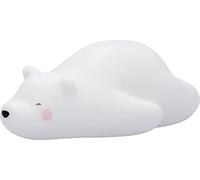 Reer lumilu Lazy Friends Bear 52230 Veilleuse en forme d'ours, superbe cadeau de baptême, cadeau d'anniversaire pour garçons et filles Blanc