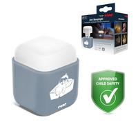 Reer SleepLight Veilleuse 2 en 1 pour prise de courant et avec batterie, mode on/off et capteur, lumière d'ambiance pour enfants, bleu gris