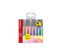 Blister 4 surligneurs - STABILO - Couleurs pastel