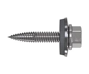 Refabo RP-T2 Plus Lot de 100 vis à tôle mince 6,0 x 25 mm avec tête hexagonale et joint E16, bi-métal A2, acier galvanisé