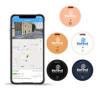ReFind R2 Traceur Intelligent pour Android et iPhone. Mini Balise GPS Bluetooth 5.0. Alternative Samsung AirTag pour Clés, Animaux, Portefeuilles et Bagages (Noir)