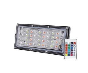 Réflecteurs Led for éclaira de paysa extérieur, lumière Disco RGB, projecteur étanche for fêtes, travail jardin Garage de jardin(RGB Remote Control,100W)