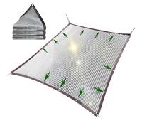 Reflective Sun Shade Tarp Silver Plant Cover Outdoor Shelter Panel | Greenhouse Shade Cloth for Patio Outdoor Greenhouse Backyard Balcony Flowerbed Chicken Coop Dog Kennel