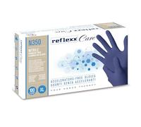 REFLEXX Care N350 /XL Nitrile Gloves Accelerators Free g 3.2 (M), Size XL