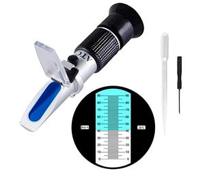Réfractomètre Brix 0 ~ 90 %, réfractomètre à main pour sucre, mètre Brix haute précision avec ATC pour fruits, boissons et jus, miel, sirop d'érable, mélasse et autres boissons sucrées