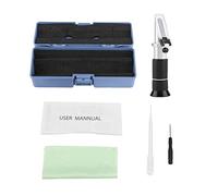 Réfractomètre de Vin Professionnel, Aluminium, Mesure d'alcool 0-25% et Brix 0-40%, avec ATC, 15,5 cm, Kit Complet avec Pipette et Accessoires