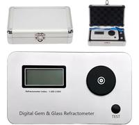 Réfractomètre numérique pour pierres précieuses - Outil d'étalonnage portable pour bijoux avec indice de réfraction 1,300-3,000, testeur d'authenticité pour évaluation des pierres précieuses et des