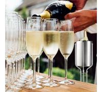 Refroidisseur à vin pliable en acier inoxydable, 76 cm, argenté, pour les fêtes