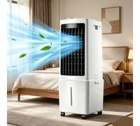 Refroidisseur d'air 12 L 3 en 1, télécommande, Refroidissement par évaporation Portable, minuterie de 7,5 Heures, 3 Vitesses, Ventilateur de Refroidissement oscillant, climatisation avec Blocs de