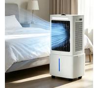 Refroidisseur d'air 3-en-1 avec capacité 25L, télécommande, 3 vitesses et écran LED, puissant avec minuterie 12H et oscillation automatique