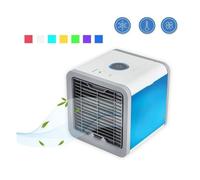 Refroidisseur d'air 3 en 1 | Humidificateur | Purificateur avec 3 vitesses et 7 couleurs de lumière LED pour la maison, le bureau e