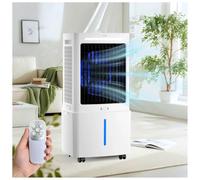 Refroidisseur d'Air avec Télécommande et Minuterie, 25L Climatiseur Mobile 3-en-1 3 Vitesses, 4 Roues pour Chambre, Salon, Terrasse, 39 * 34 * 77.5CM
