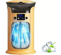 Refroidisseur D'Air, Climatiseur Mobile, Silencieux PulvéRisation 7 types de lumières Mini Ventilateur De Refroidissement Personnel, Ventilateur De Refroidissement Ultra Silencieux Pour La Famille