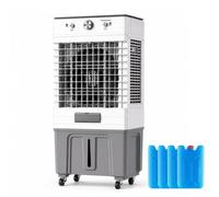 Refroidisseur d'air Commercial, évaporatif 45 L avec Deux réservoirs d'eau, Ventilateur de Refroidissement Mobile 3 en 1, climatiseur 2000 m3/h, minuterie 7,5 h, 3 Vitesses, Maison