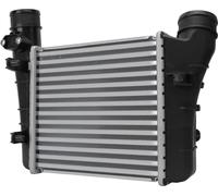 Refroidisseur d'air de suralimentation, ailettes de refroidissement soudées, aluminium, 220 x 217 mm, HELLA, pour AUDI A4, entre autres