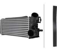 Refroidisseur d'air de suralimentation, ailettes de refroidissement soudées, aluminium, 300 x 147 mm, HELLA, pour FORD C-MAX, entre autres