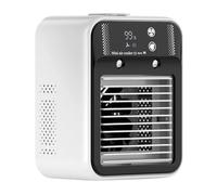 Refroidisseur d'air et humidificateur d'air portable 2 en 1, appareil de refroidissement personnel silencieux avec alimentation USB, mini AC compact pour la maison, le bureau, l'extérieur, léger
