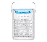Refroidisseur d'air évaporatif 700 ml réservoir ABS | Matériau ABS robuste, dimensions compactes 18 x 14 x 22 cm, design blanc, durable, facile d'entretien