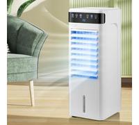 Refroidisseur d'air évaporatif à Refroidissement Rapide, Ventilateur de climatisation Mobile, Grand réservoir d'eau de 6 L, Roues universelles à 360°, réservoir d'eau Visible pour Chambre, b