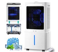 Refroidisseur d'Air Évaporatif Portable sans Fenêtre, Réservoir 25L, 3 Vitesses et Oscillation pour Maison et Bureau, Télécommande, Dimensions 78 x 39 x 34 cm