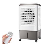 Refroidisseur D'air évaporatif Portable, Ventilateur Rafraîchisseur D'air Avec Réservoir D'eau De 17 L Et Télécommande, 3 Vitesses, 3 Modes, Minuterie De 7 H, économe En énergie, Avec Roulettes