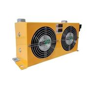 Refroidisseur d'air hydraulique AH0608TL, Double plaque de ventilateur, radiateur d'huile refroidi par Air, 48W 60L/MIN for machines Absorption efficace des chocs(24V)