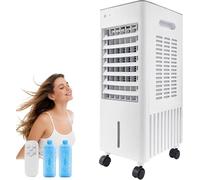 Refroidisseur d'air mobile 4-en-1, réservoir d'eau de 12 litres, refroidisseur par évaporation avec télécommande, climatiseur sans tuyau d'évacuation, inclut 2 packs de refroidissement, humidificateur