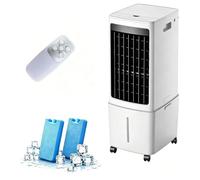 Refroidisseur d'air par évaporation : Ventilateur de Refroidissement Mobile de 12 L avec réservoir d'eau Amovible, télécommande Filtre à poussière, pour la Maison, Le Bureau, la Chambre, Le