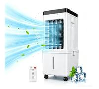 Refroidisseur d'air portable 15L - 3 en 1 Climatiseur - 3 vitesses - Minuterie 7.5H et télécommande -Silencieux -Climatiseur mobile