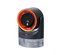 Refroidisseur d'air portable compact avec réservoir d'eau de 450 ml, 100 vitesses réglables, design écoénergétique de type C pour chambres, voitures et utilisation en extérieur (gris)