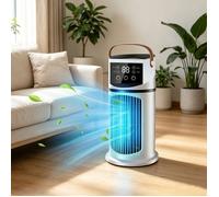 Refroidisseur d'air portable - JOULLI - Colonne 9 vitesses - Brumisateur 3 trous - 7 couleurs led ambiantes VENTILATEUR