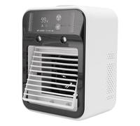 Refroidisseur d'air portable, mini climatiseur rechargeable par USB avec affichage numérique, faible bruit, batterie de 3000 mAh, 2 modes : humidification et vent normal, idéal pour le bureau ou le