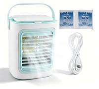 Refroidisseur d'air portable, ventilateur de bureau USB silencieux, éclairage coloré