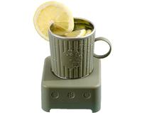 Refroidisseur De Boissons Électrique Et Chauffe Tasse Café, Refroidissement Rapide Et Maintien De Température, Gobelet En Aluminium 400 Ml, Pour Bureau Et Maison,Green-14cm