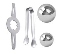 Refroidisseur de boule à expresso - Sphères de refroidissement en acier inoxydable, solution de refroidissement parfaite pour infusion, outil de refroidissement sans dilution | 4 pièces sans dilution