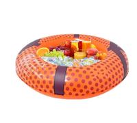 Refroidisseur de glace gonflable en forme de boule de sport, seau à glace flottant, station de bar portable pour barbecue en plein air, pique-nique, fêtes, divertissements, 64 x 64 cm