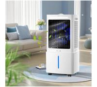 Refroidisseur de marais portable, refroidisseur d'air par évaporation de 25 L, 1177 CFM, 3 vitesses, balançoire à 120°, roulettes à 360°, couvre 160 à 215 pieds carrés for salle d'étude