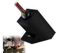 Refroidisseur de vin électrique portable sans glace pour bouteille unique avec contrôle de température LCD, parfait pour le champagne, conserve la saveur idéale