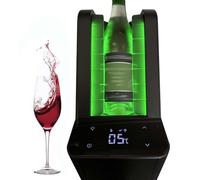 Refroidisseur de vin électrique, refroidisseur de bouteille unique pour 750 ml de vin ou du champagne, refroidisseur de vin en acier inoxydable sans glace de 0 ℃ à 20 ℃