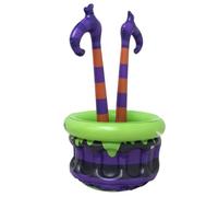 Refroidisseur Gonflable d'une capacité de Plus de 200 canettes, Refroidisseur Piscine, Conception Jambe sorcière, refroidisseurs Boissons d'halloween pour fête Vacances, inté