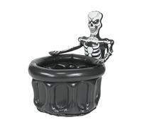 Refroidisseur gonflable en forme de squelette noir anti-fuite | Seau à glace portable pour boissons, buffet, fête, anniversaire, intérieur, extérieur, jardin, pelouse, cour, piscine, plage