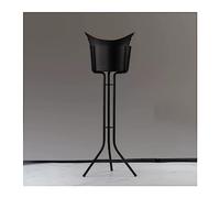 Refroidisseur isolé de vin de Champagne de seau à Seau à glace de fête avec support, refroidisseur Vertical Bar vin au sol en acier inoxydable for baignoire boisson intérieure et extérieure(Black)