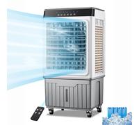 Refroidisseur par évaporation de 60 L avec télécommande, design oscillant pour grandes pièces, humidificateur à faible bruit pour bureau à domicile, économe en énergie