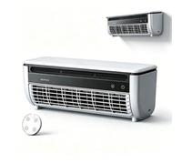 Refroidisseur par évaporation portable - Mural - 6000mAh - Refroidissement - 3 Vitesses - Débit d'air élevé- Maison/Bureau- Blanc