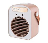 Refroidisseur par évaporation - Ventilateur de refroidissement abaisse la température ambiante ambiante, 3 vitesses, style humidificateur brumisateur, 20 cm de hauteur + 15,5 cm de largeur + 11,2 cm