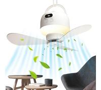 Refroidisseur portable, ventilateur de plafond réglable, ventilateur d'extérieur pour patios avec crochet, système de refroidissement compact, outil de ventilation sans fil pour tents, dortoirs